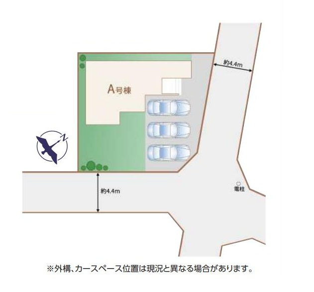 小美玉市栗又四ヶ　新築戸建の区画図