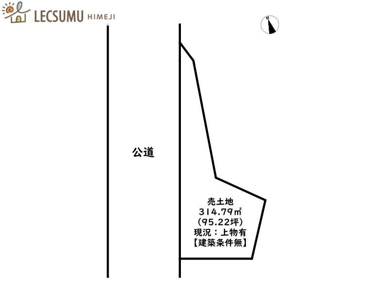 姫路市砥堀／売土地の土地図