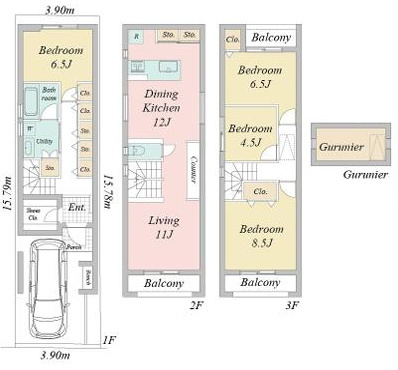 【間取り】 | 加島２丁目中古戸建 | ＪＲ東西線「加島」駅徒歩１１分