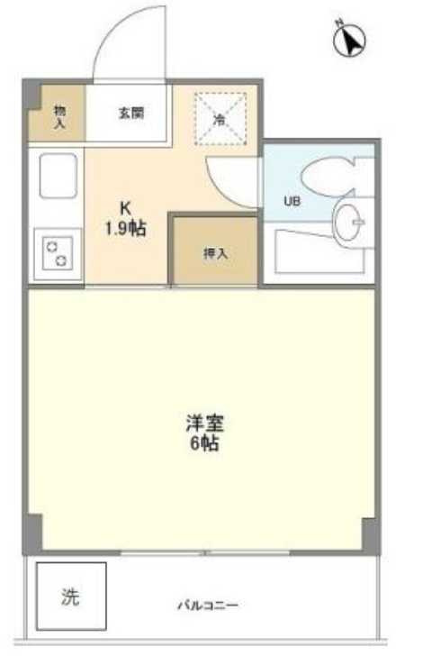 鎌伊ハイツ　礼金0　駒沢公園徒歩圏内　学生さんオススメの間取り