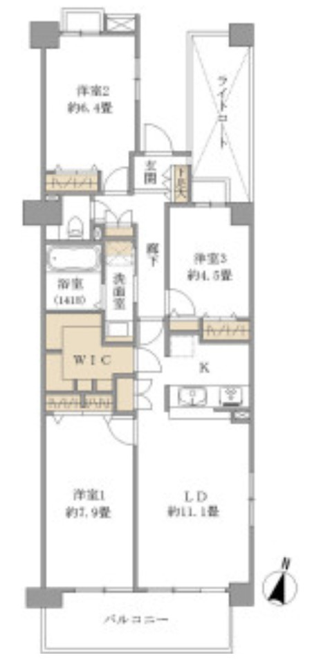 ナイスパークステイツ横濱岡野公園【仲介手数料無料】の間取り