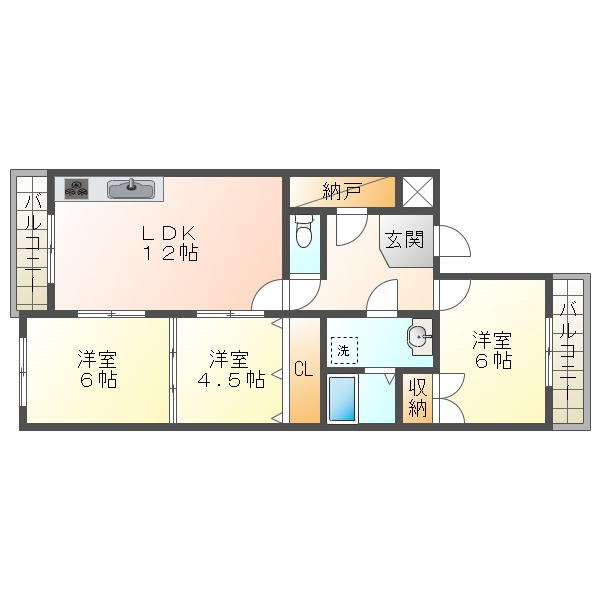 コーポ久兼の間取り