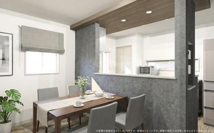 【完成予想図】 | 【LDK　イメージパース】
※画像は設計図面を基に作成したイメージです。