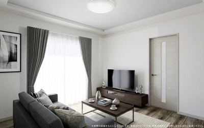 【完成予想図】 | 【主寝室　イメージパース】
※画像は設計図面を基に作成したイメージです。