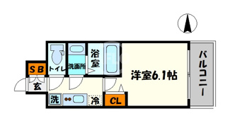 【間取り】 | プレサンス難波マジョリティ | プレサンス難波マジョリティ　間取り