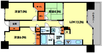 【間取り】 | カスタリア阿倍野 | カスタリア阿倍野　間取り