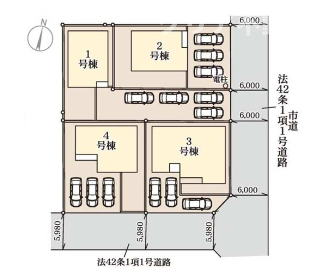 【区画図】 | 前橋市関根町　2号棟