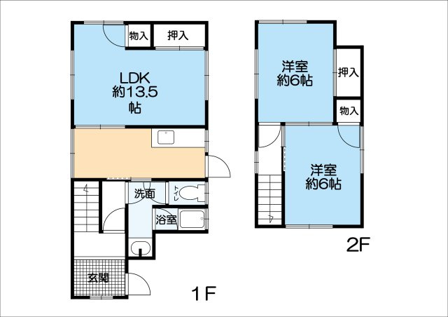 安岡寺町2丁目戸建の間取り