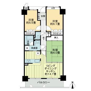 サーパス高須第３の間取り|間取り