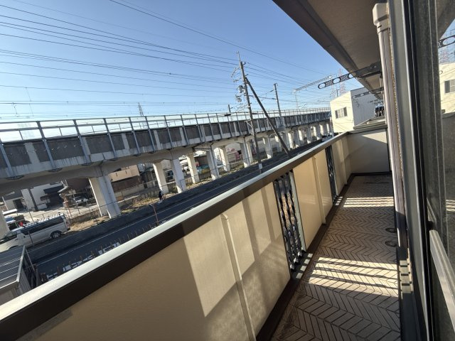 ２３番館　Aのバルコニー