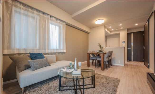 【居間・リビング】 | ★仲介手数料無料★シティハウス南麻布一丁目（閑静な高級住宅街　新規リノベーション済み）