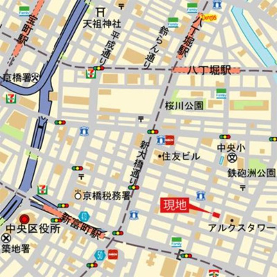 【地図】 | パークキューブ銀座イースト