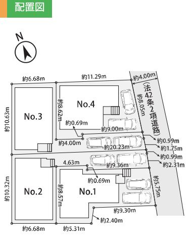 茅ヶ崎市今宿新築戸建て　1期3号棟の区画図|区画図「茅ヶ崎市今宿新築戸建て」