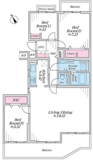 【間取り】 | あざみ野団地第３-１-１号棟