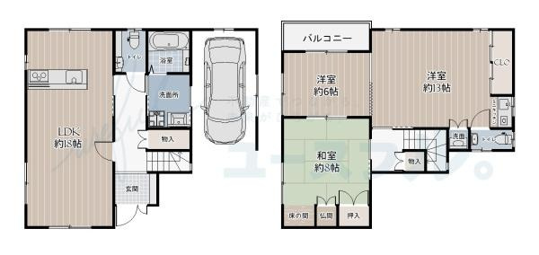 【間取り】 | 専有面積：123.30平米　間取り:3LDK！
