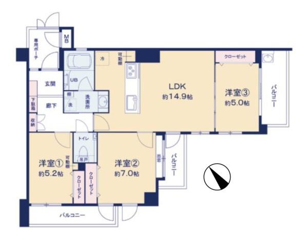 ビッグヴァン宮前平の間取り