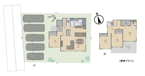 横浜市港南区最戸２丁目の売地のその他|（建物参考プラン・間取図）木造2階建、建物面積103.52平米、建物価格2920万円（税込）