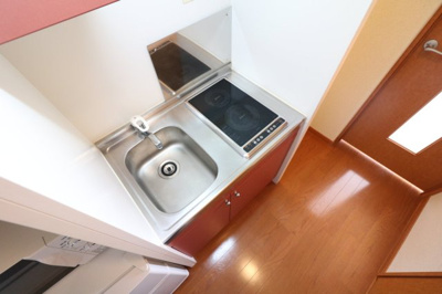 【キッチン】 | レオパレスジェーオー | ２口コンロ付きラジエントヒータを設置