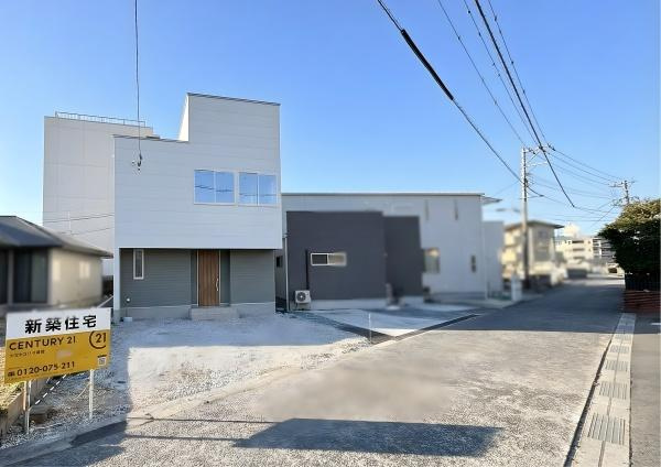 西大道　新築の前面道路含む現地写真|現地工事中写真