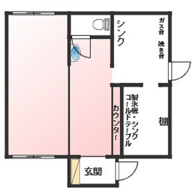 岐阜市鏡島西１丁目の店舗一部の間取り