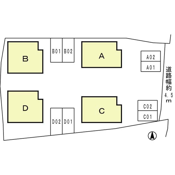グレイスコートDの区画図