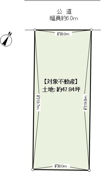 美賀多台２丁目土地　２号地の土地図