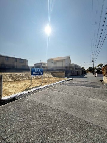 美賀多台２丁目土地　２号地の前面道路含む現地写真|北西側公道幅員約6.0ｍ