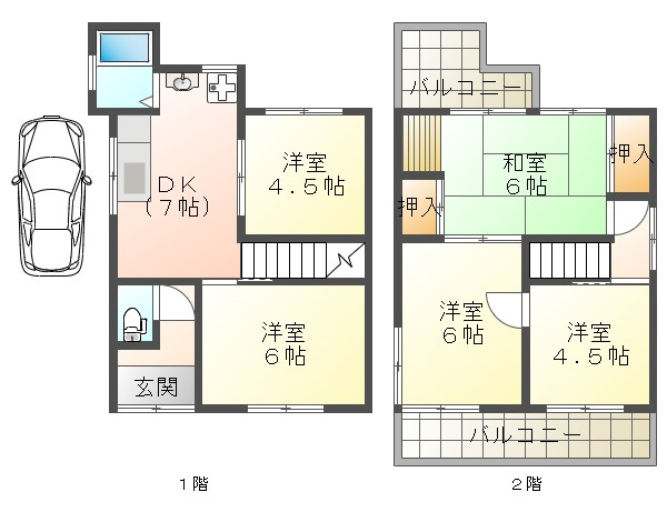 千鳥が丘2丁目戸建の間取り