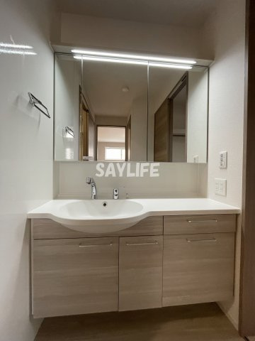 スプランデュール高井田の洗面所