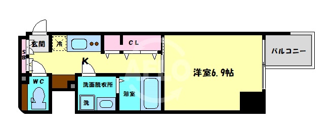 プレミアムコート谷町4丁目の間取り|プレミアムコート谷町４丁目　間取り
