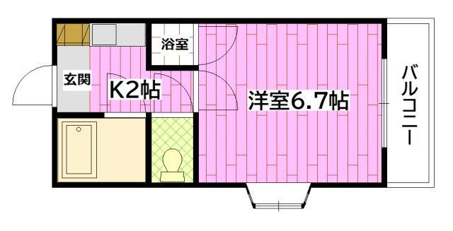 コーポ溝手の間取り