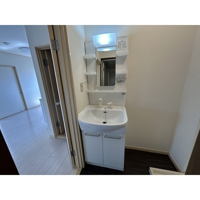 リエス大宮三橋の洗面所|明るい洗面所です