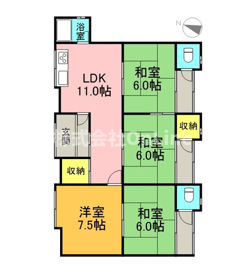 【間取り】 | 的場ハイツ南棟