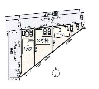 【区画図】 | 川島町上伊草　全3棟　3号棟 | 3号棟