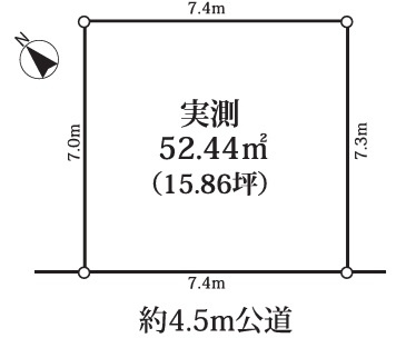 白山4丁目・売地の土地図