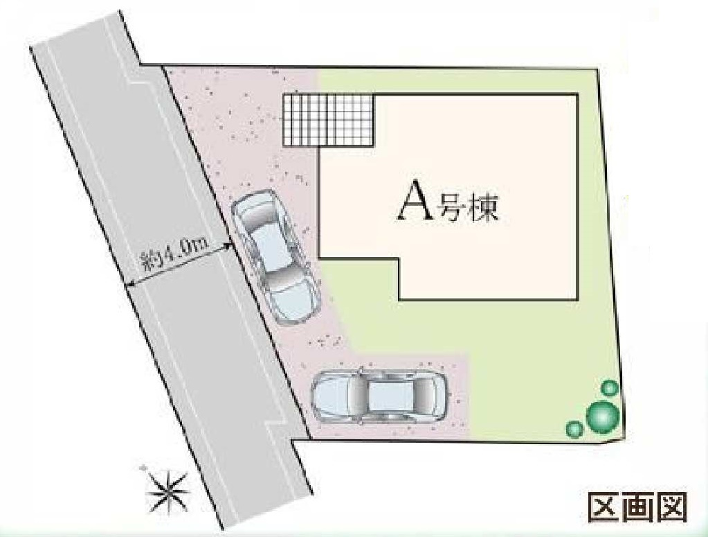 【横浜市旭区市沢町1107-13新築戸建て】★仲介手数料無料★（市沢小学校・左近山中学校）の区画図