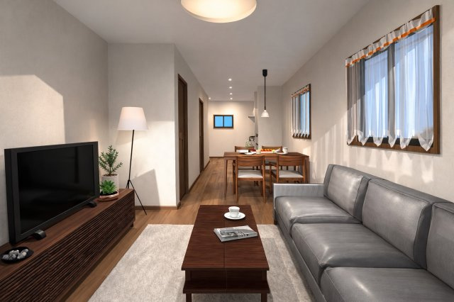 紫野郷ノ上町　建築条件付土地の区画図|間取り変更のご相談もお気軽に♪
２階リビングは通行人の視線や車のライトなどを気にせず、家族団らんができちゃいます！（新築参考プラン52.68㎡ 建物2180万円）