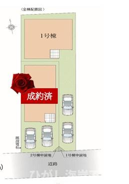 茅ヶ崎市東海岸南4丁目　新築戸建　全２棟の区画図|対象１号棟