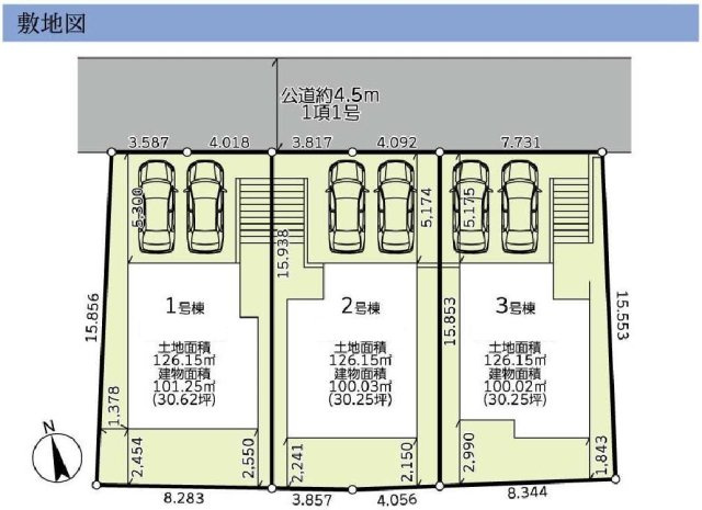 【横浜市旭区善部町50-14全3棟新築戸建て】★仲介手数料無料★（善部小学校・希望が丘中学校）の区画図