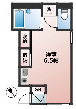 プランシェ　角部屋　バストイレ別　バイク相談の間取り