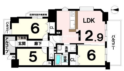 ライオンズマンション鳴海第2の間取り|間取図　※図面と現況が異なる場合は現況優先といたします。