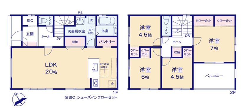 仲介手数料無料　KIP入間市豊岡１期　全1棟　の間取り