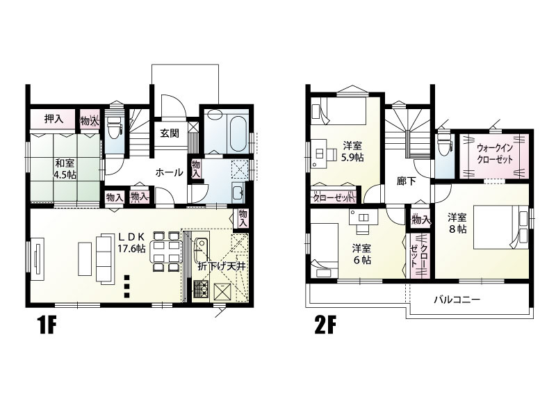 【館林市朝日町2期9区画　8号棟　区画図】
敷地面積282.88㎡(85.57坪)
建物面積108.89㎡(32.93坪)
2台駐車可能！！
南北に広い敷地で南側に広～いお庭があります！