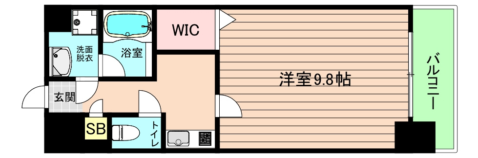 大阪市城東区関目５丁目の賃貸マンションの間取り