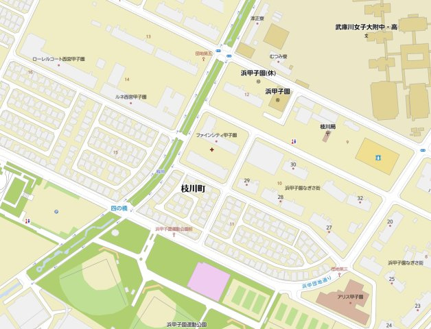 ファインシティ甲子園 ノースレジデンスの地図