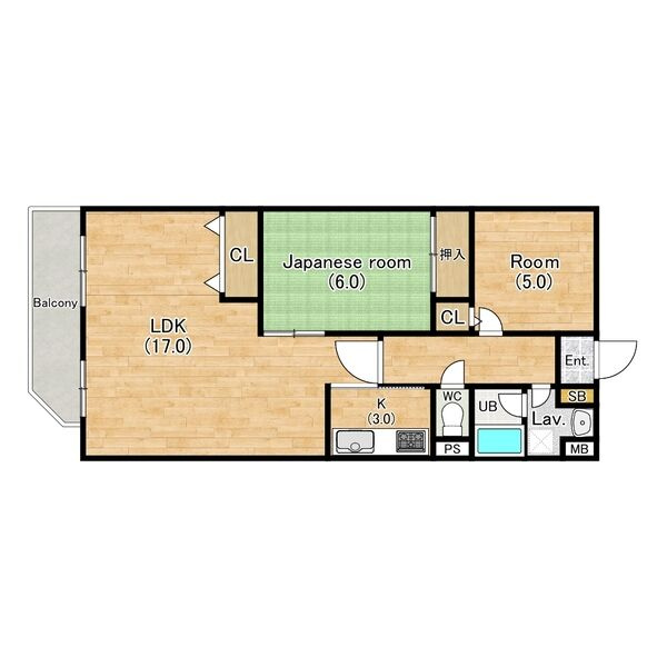レスカーラ緑地公園の間取り