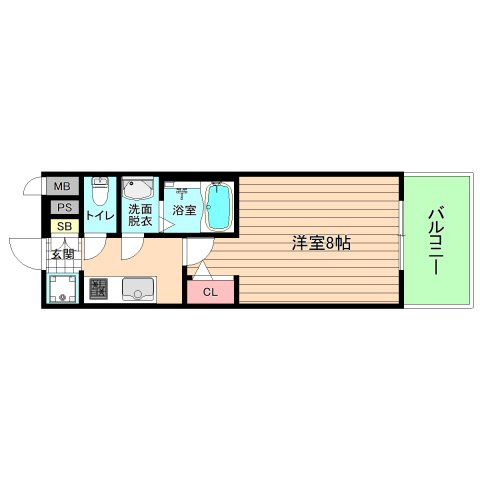 大阪市都島区都島本通４丁目の賃貸マンションの間取り