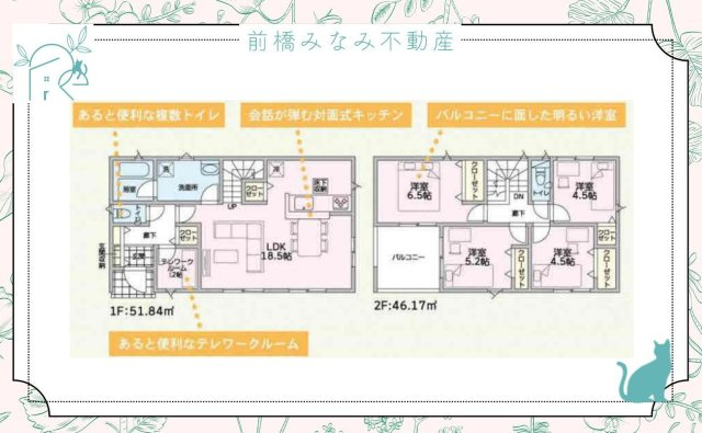 【新築】大泉町寄木戸第17　５号棟(全５棟)　クレイドルガーデン　新築建売分譲の間取り
