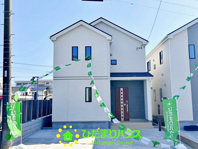 久喜市青毛１丁目6番　新築一戸建て　Dの外観|シンプルでは流行り廃りのない外観です。