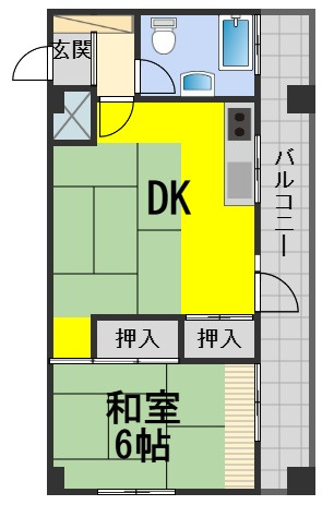 ６６２７２　メゾンファミール岐阜の間取り